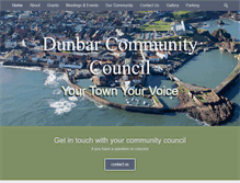 Tablet Screenshot of dunbarcommunitycouncil.org.uk